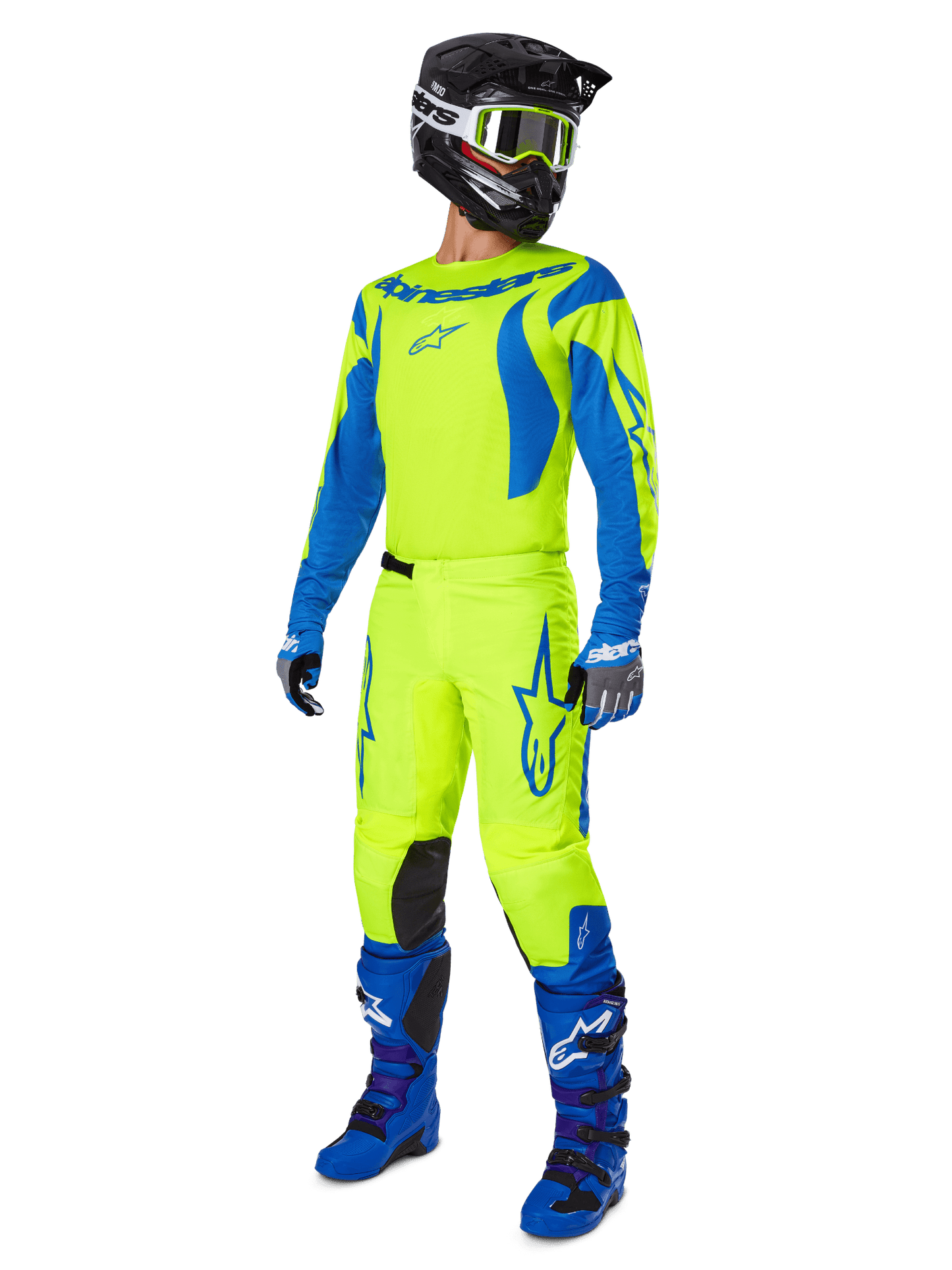 Alpinestars Fluid Haul Jersey 2025 Gelb Fluoreszierend Blau - MxProStoreParts