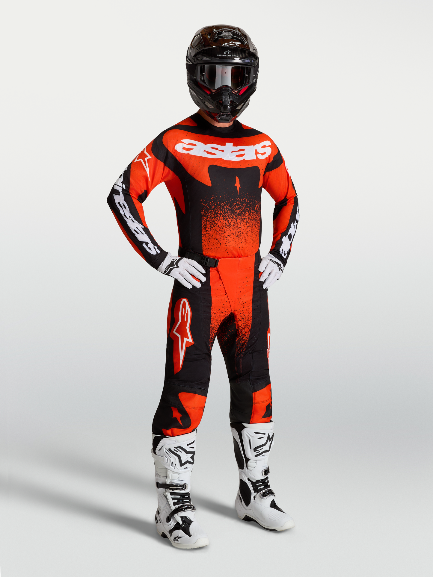 Alpinestars Techstar Swan Jersey 2027 Kardinaalrood Zwart Wit