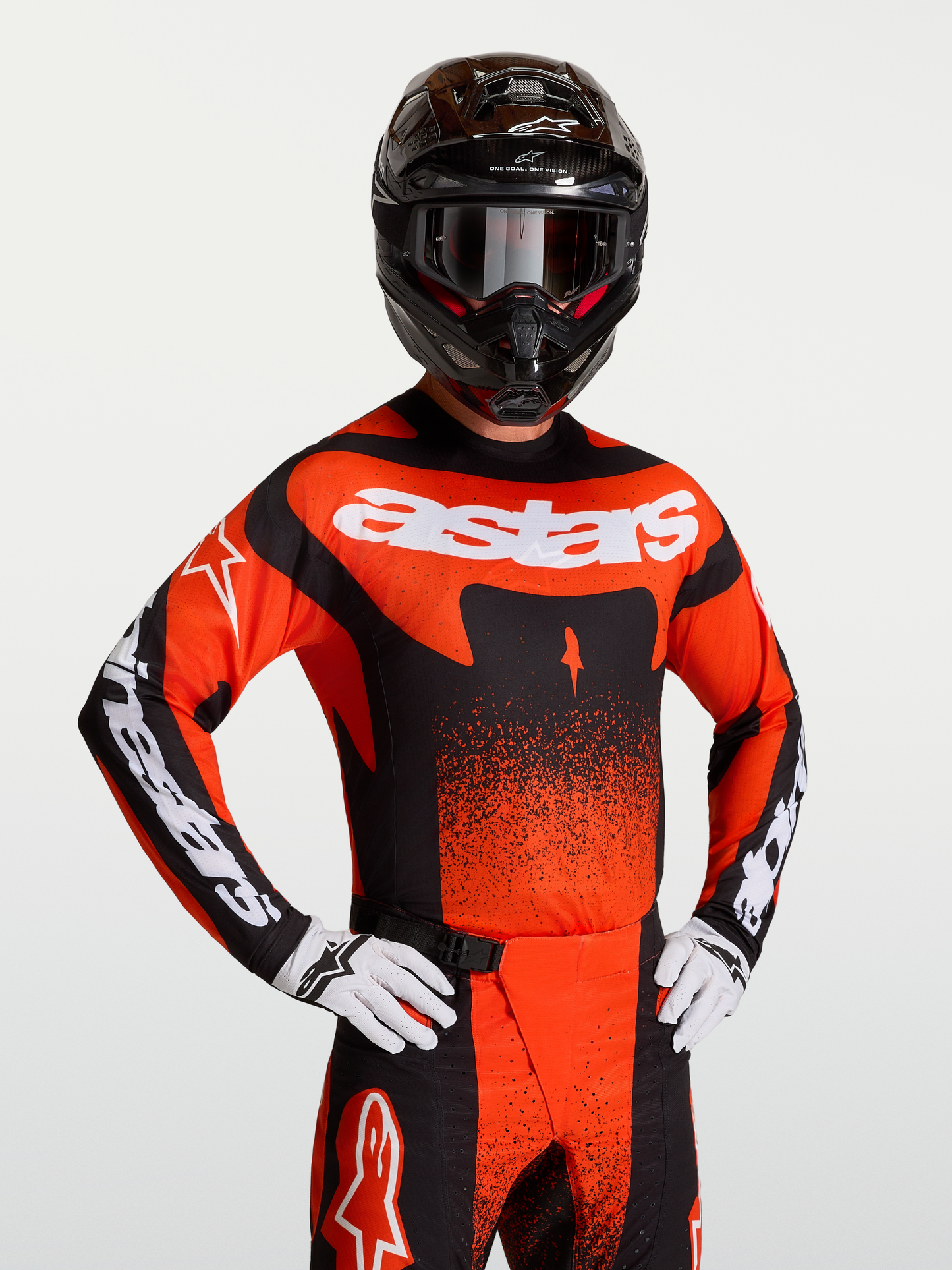 Alpinestars Techstar Swan Jersey 2027 Kardinaalrood Zwart Wit