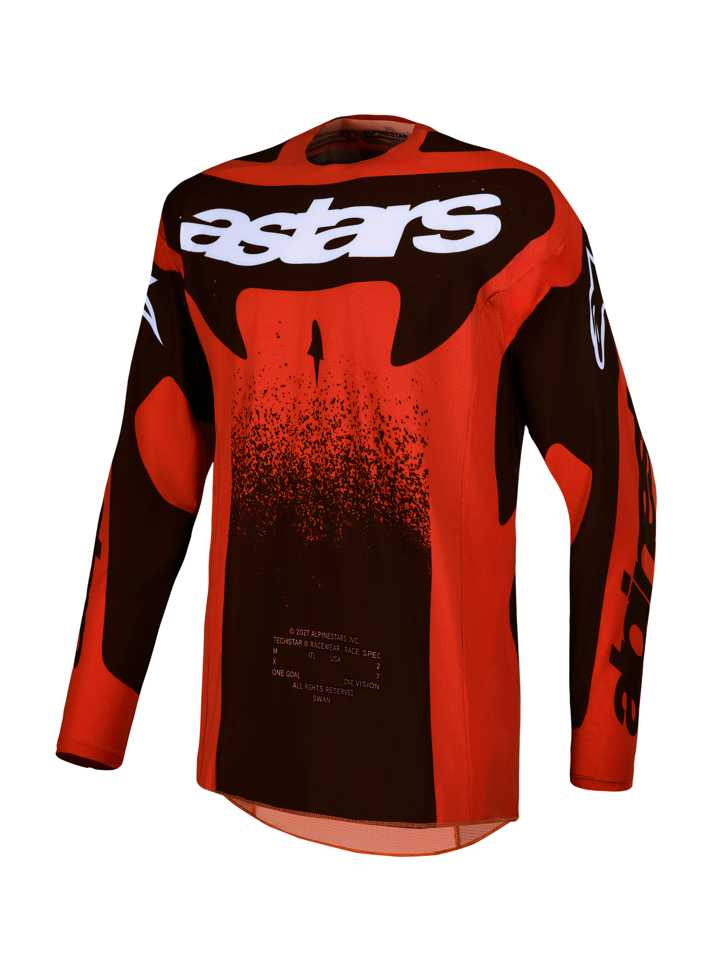 Alpinestars Techstar Swan Jersey 2027 Kardinaalrood Zwart Wit