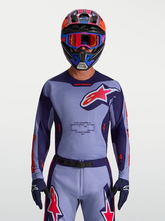 Alpinestars Racer Air Hunt Jersey 2027 Licht Violet Diep Paars Roze Fluo - MxProStoreParts