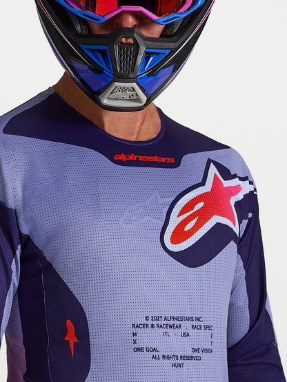 Alpinestars Racer Air Hunt Jersey 2027 Licht Violet Diep Paars Roze Fluo