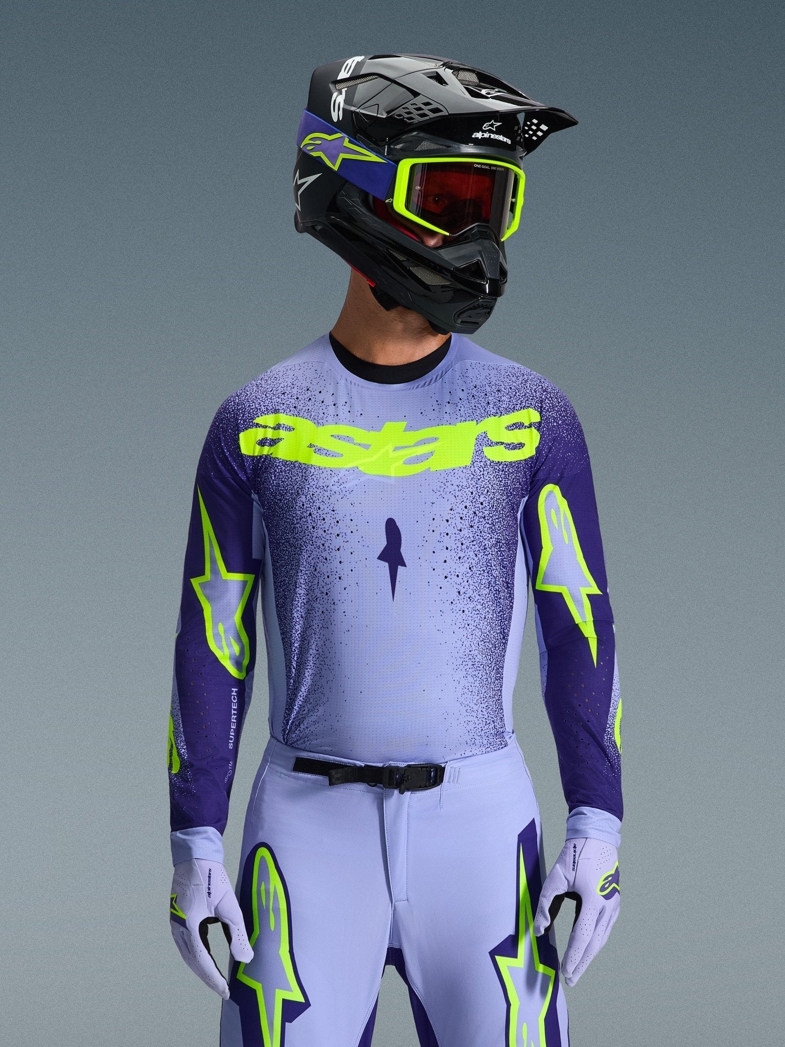 Alpinestars Supertech Scenz Jersey Fluoreszierend Lila Gelb S - MxProStoreParts