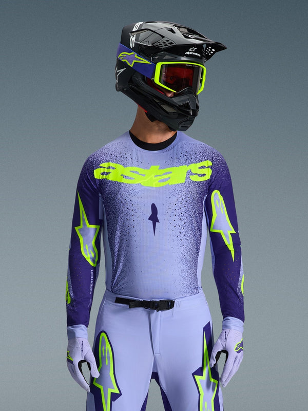Alpinestars Supertech Scenz Jersey Fluoreszierend Lila Gelb S - MxProStoreParts