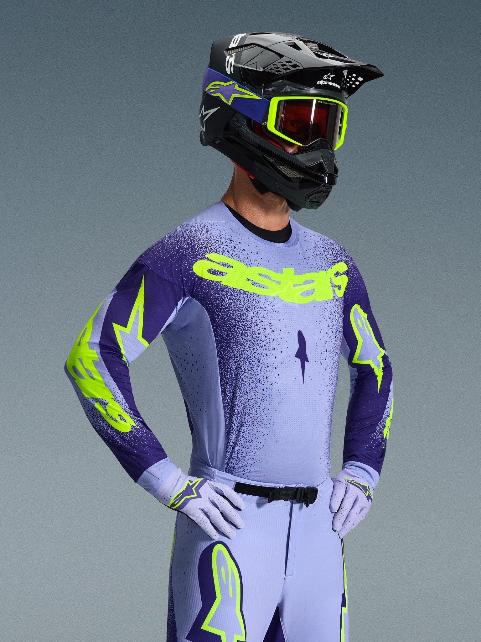 Alpinestars Supertech Scenz Trikot Fluoreszierend Lila Gelb S - MxProStoreParts