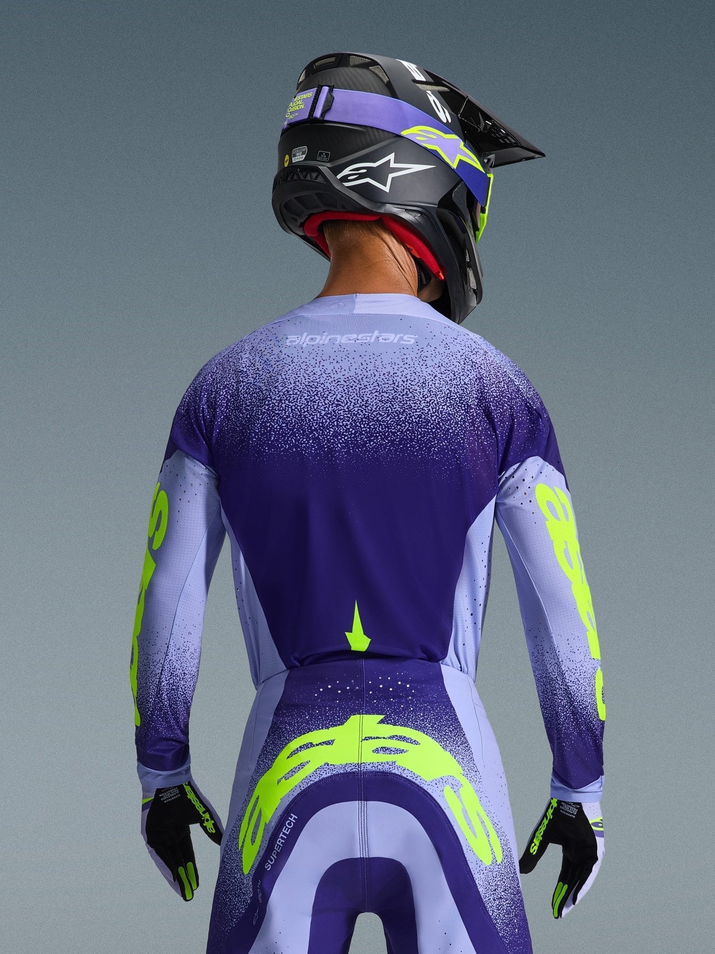 Alpinestars Supertech Scenz Trikot Fluorlila Gelb S - MxProStoreParts