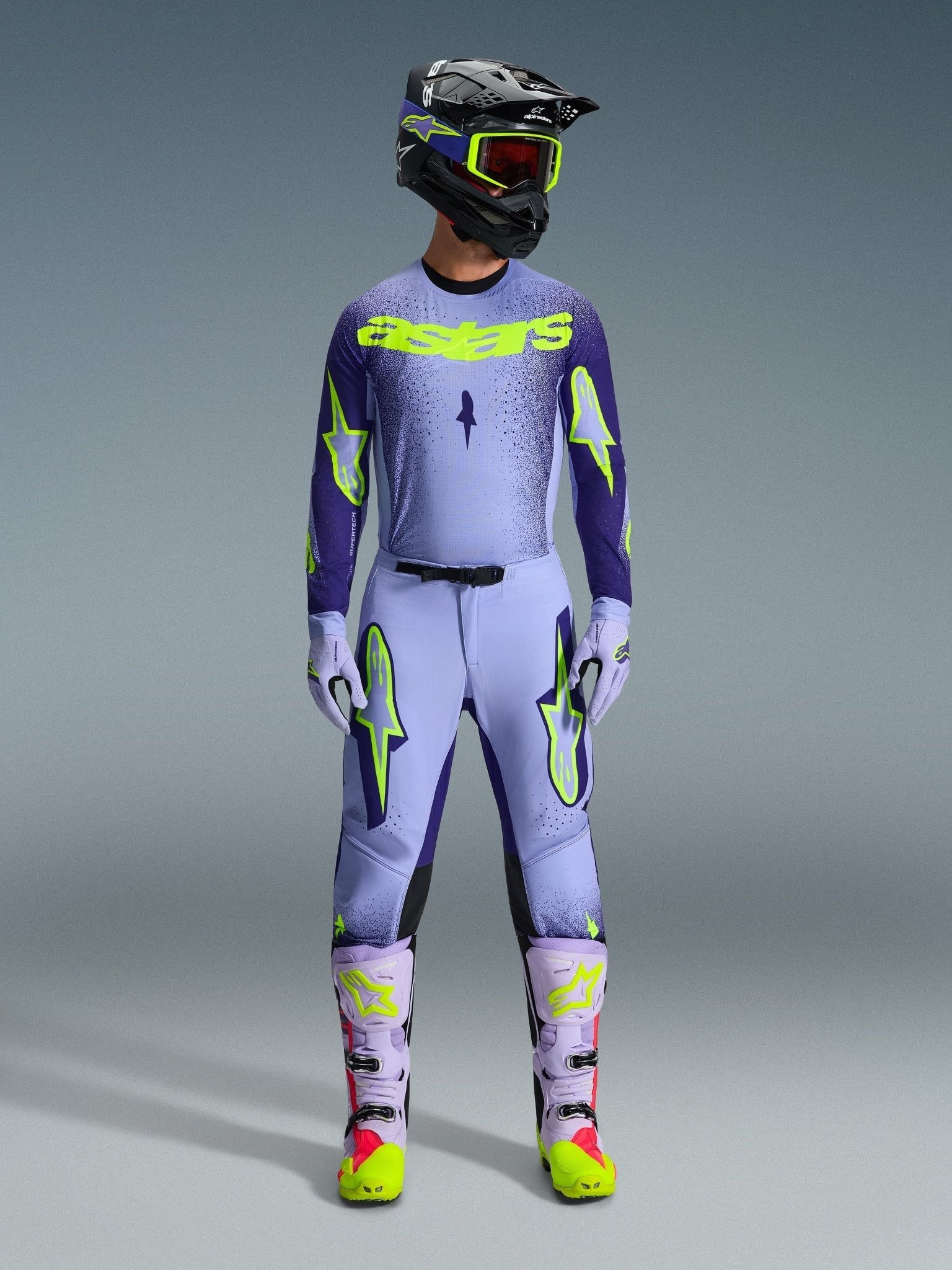 Alpinestars Supertech Scenz Trikot Fluo Lila und Gelb S - MxProStoreParts