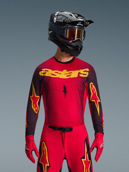 Alpinestars Supertech Scenz Jersey 2026 Red Black Yellow - MxProStoreParts