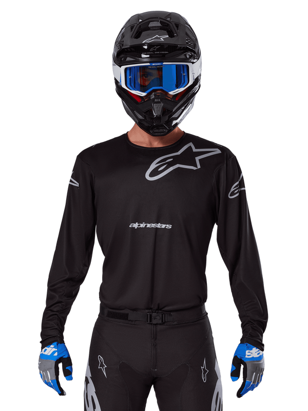 Alpinestars 2025 Racer Graphite Offroad-Trikot Schwarz Grau - MxProStoreParts