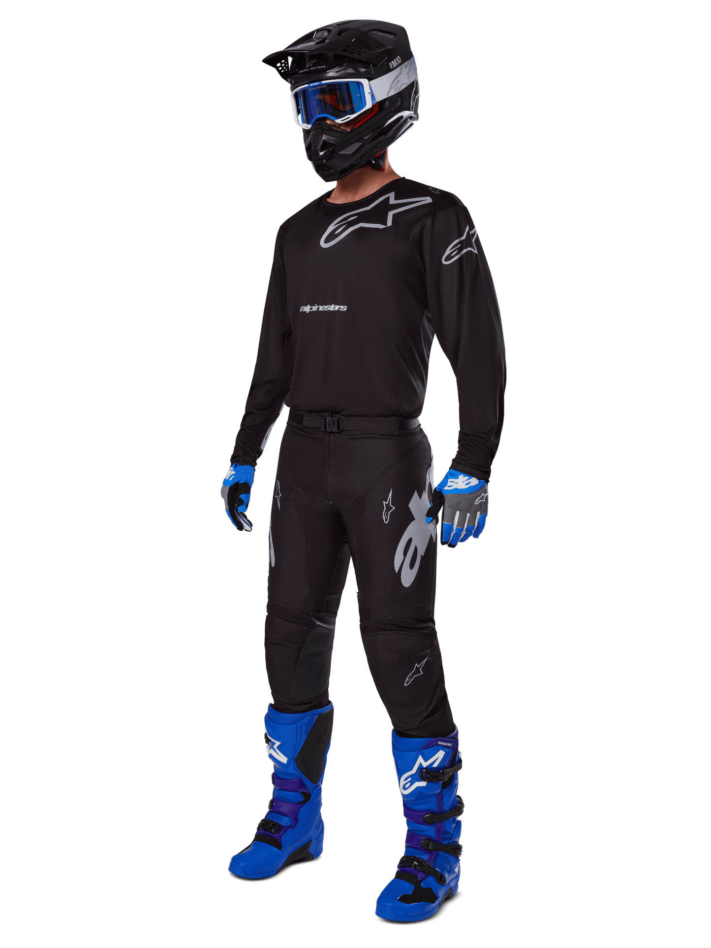Alpinestars 2025 Racer Graphite Offroad-Trikot Schwarz Grau - MxProStoreParts