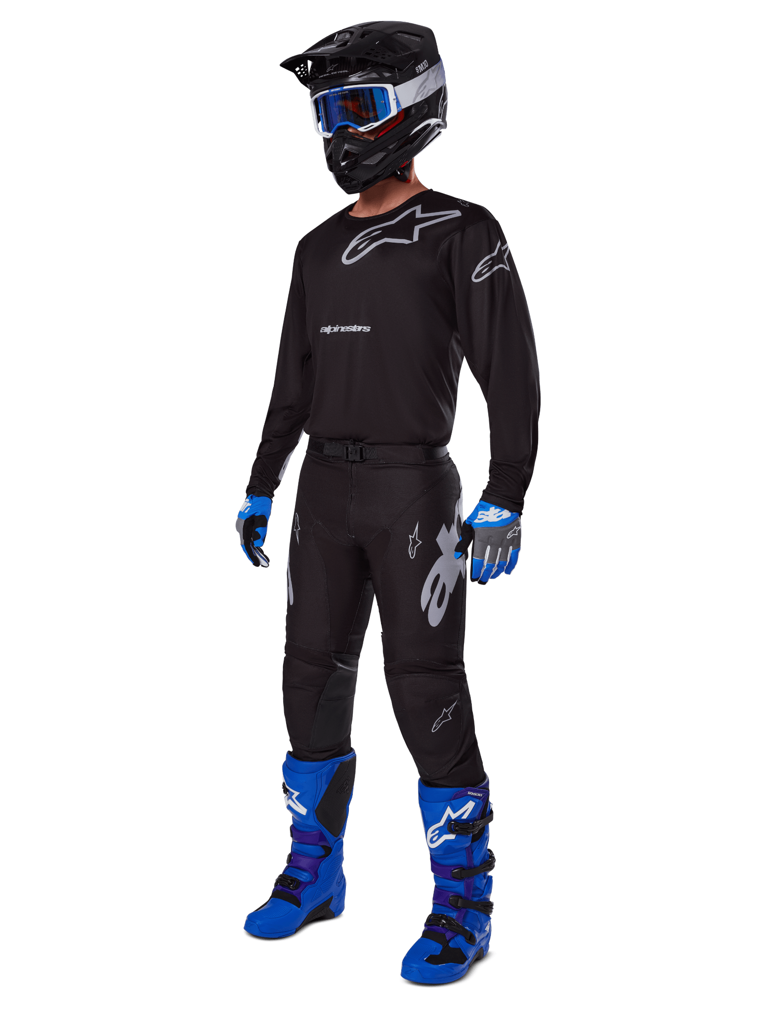 Alpinestars 2025 Racer Graphite Offroad-Trikot Schwarz Grau - MxProStoreParts