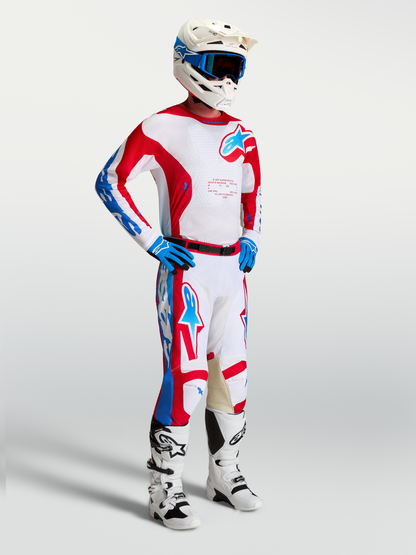 Alpinestars Racer Hunt Jersey 2027 Wit Vuurrood Ucla Blauw