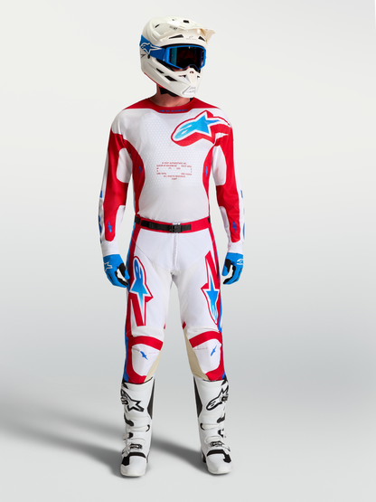 Alpinestars Racer Hunt Jersey 2027 Wit Vuurrood Ucla Blauw