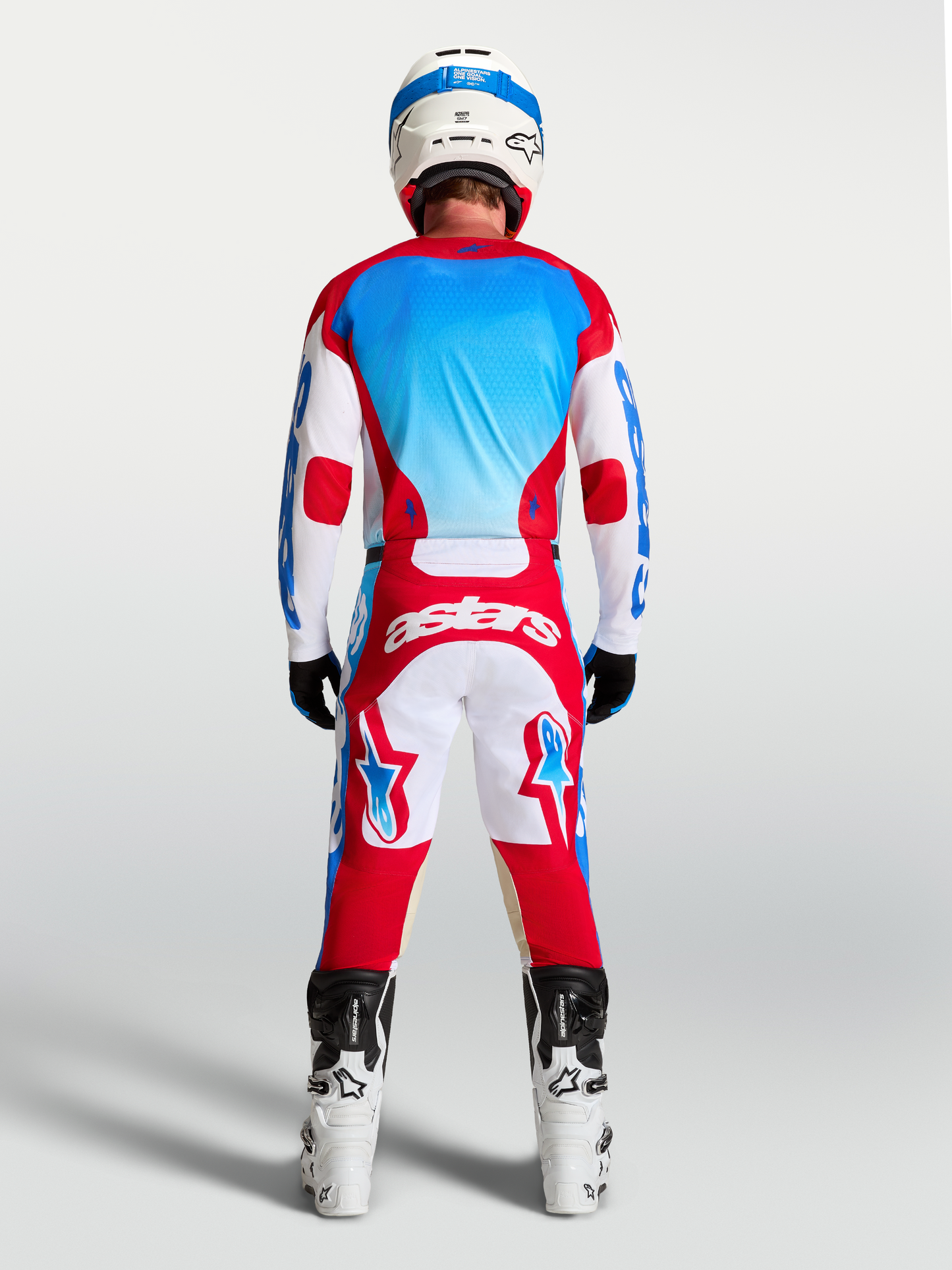 Alpinestars Racer Hunt Jersey 2027 Wit Vuurrood Ucla Blauw