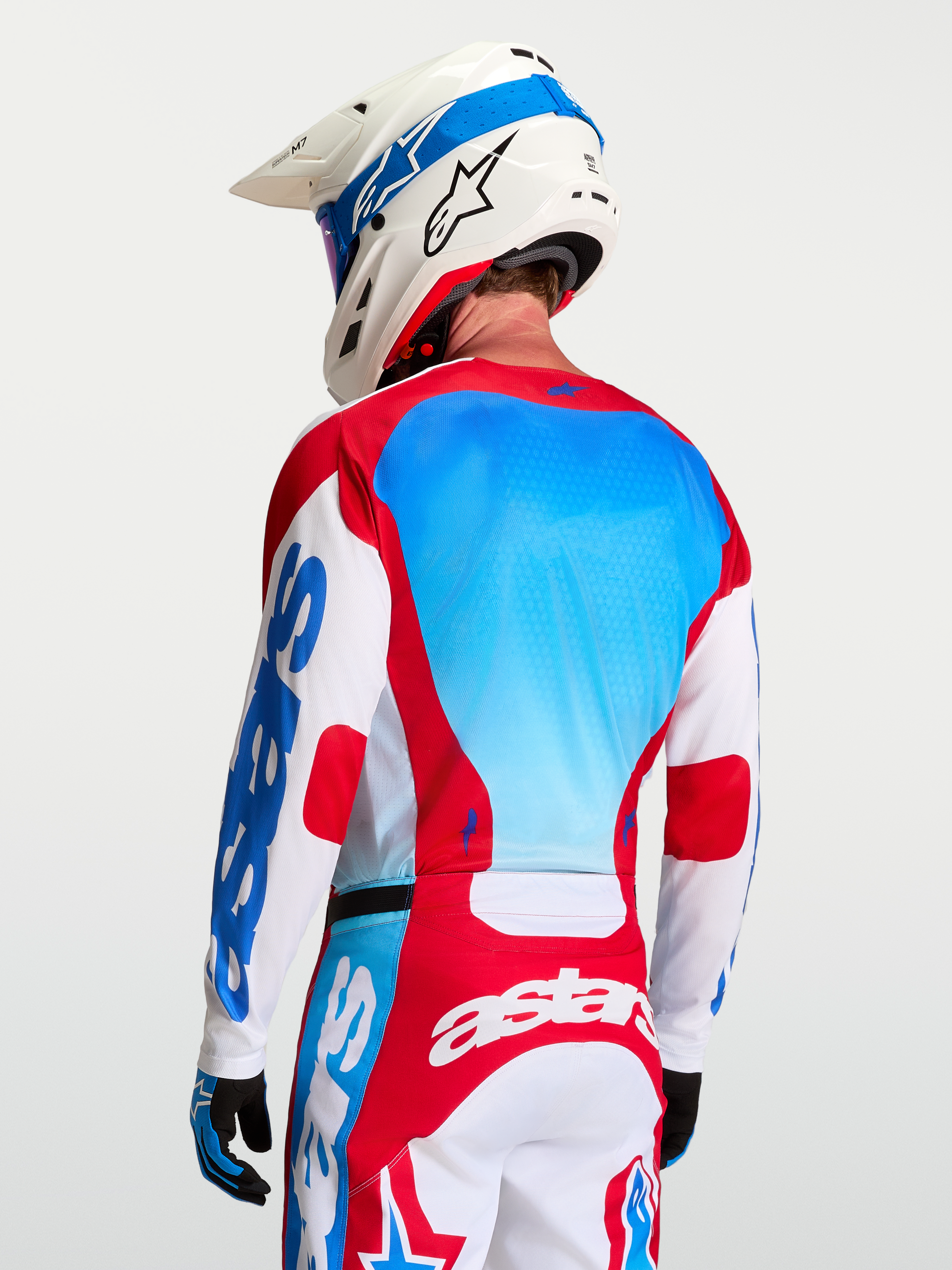 Alpinestars Racer Hunt Jersey 2027 Wit Vuurrood Ucla Blauw