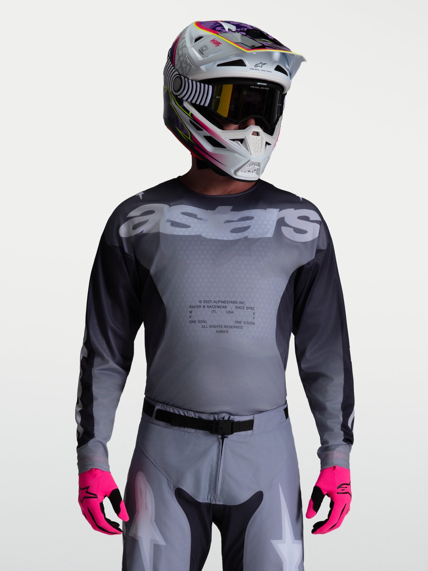 Alpinestars Racer Amber Jersey 2027 Graystone Cold Gr Licht Lila