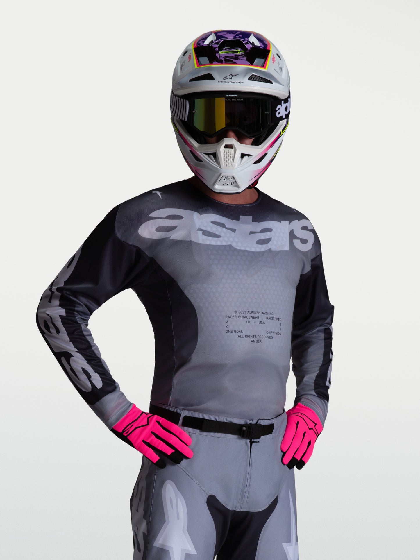 Alpinestars Racer Amber Jersey 2027 Graystone Cold Gr Licht Lila