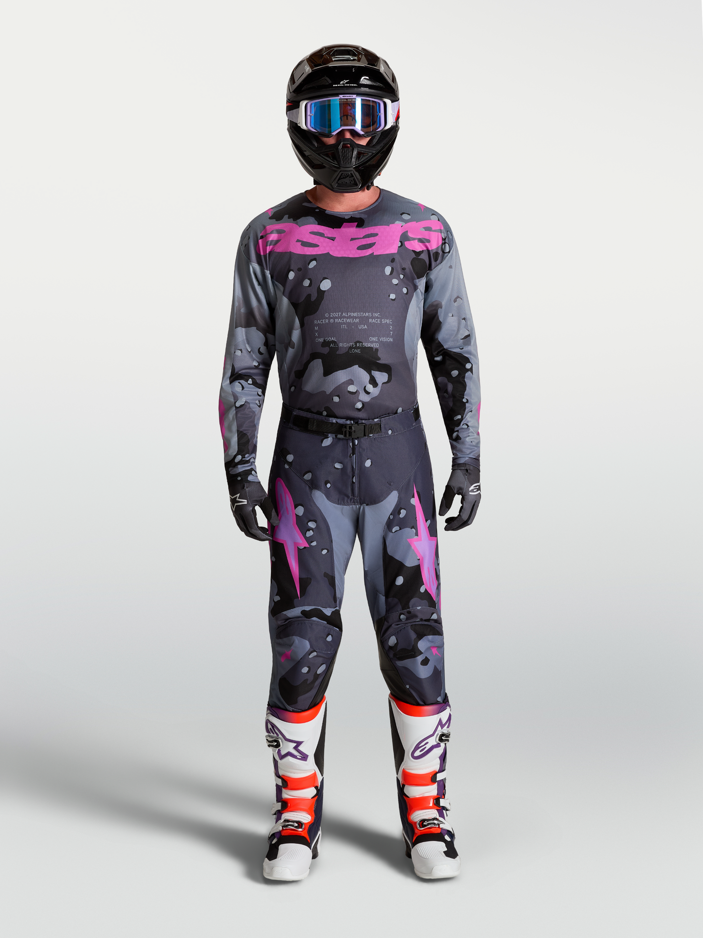 Alpinestars Racer Lone Jersey 2027 Grijs Camo Paars