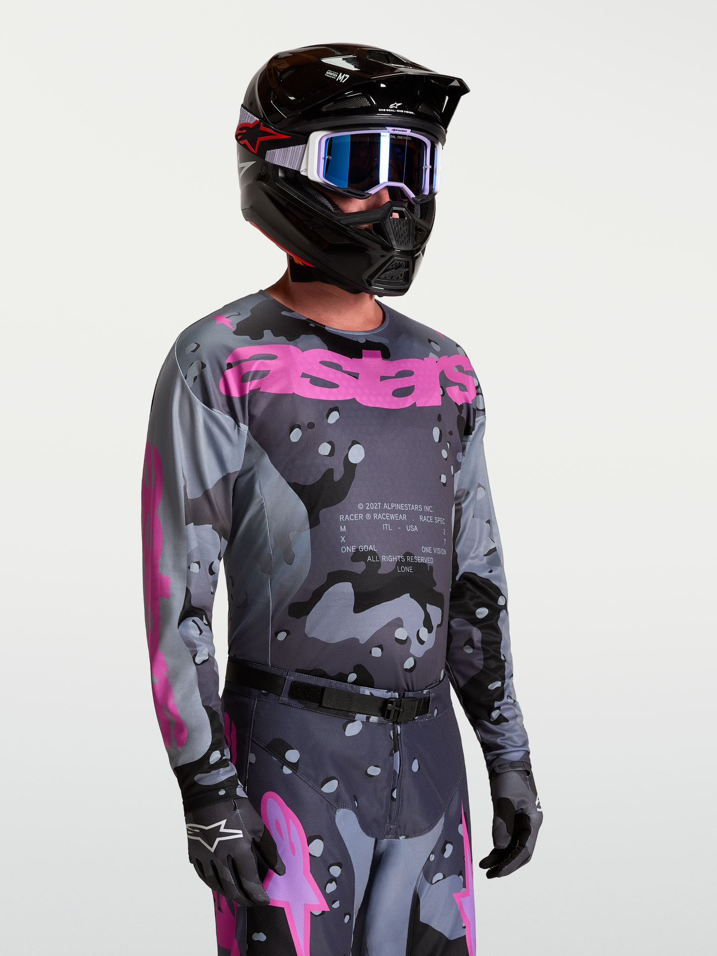 Alpinestars Racer Lone Jersey 2027 Grijs Camo Paars