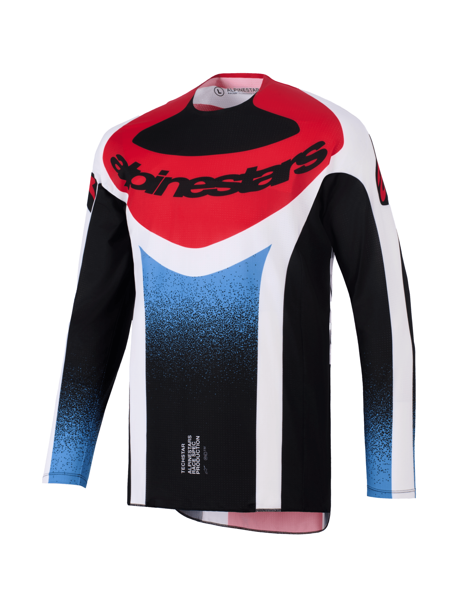 Alpinestars Techstar Renn-Trikot aus Mehrmaterial Schwarz Weiß Rot - MxProStoreParts