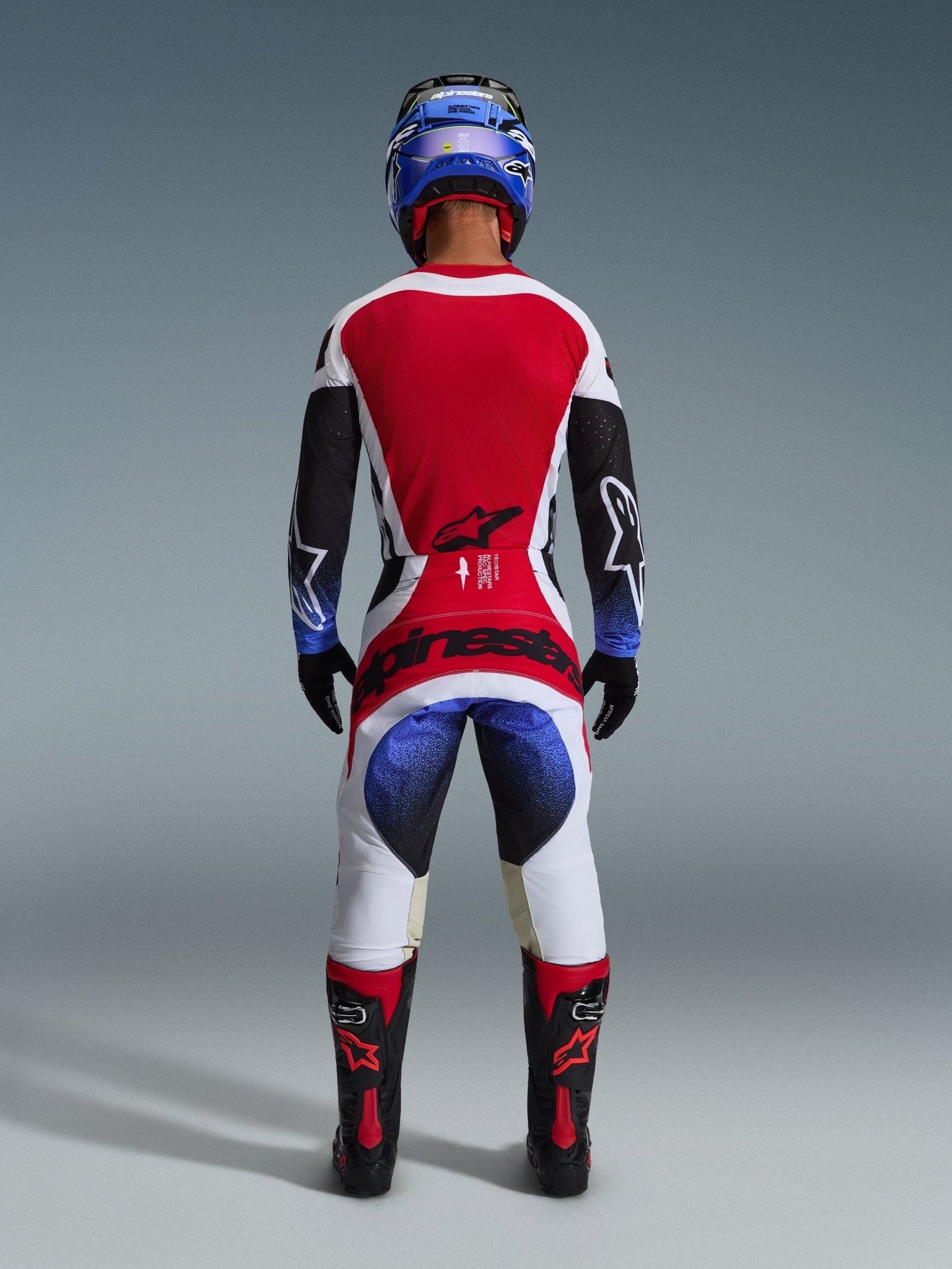 Alpinestars Techstar Trikot Mehrmaterial Renn Schwarz Weiß Rot - MxProStoreParts