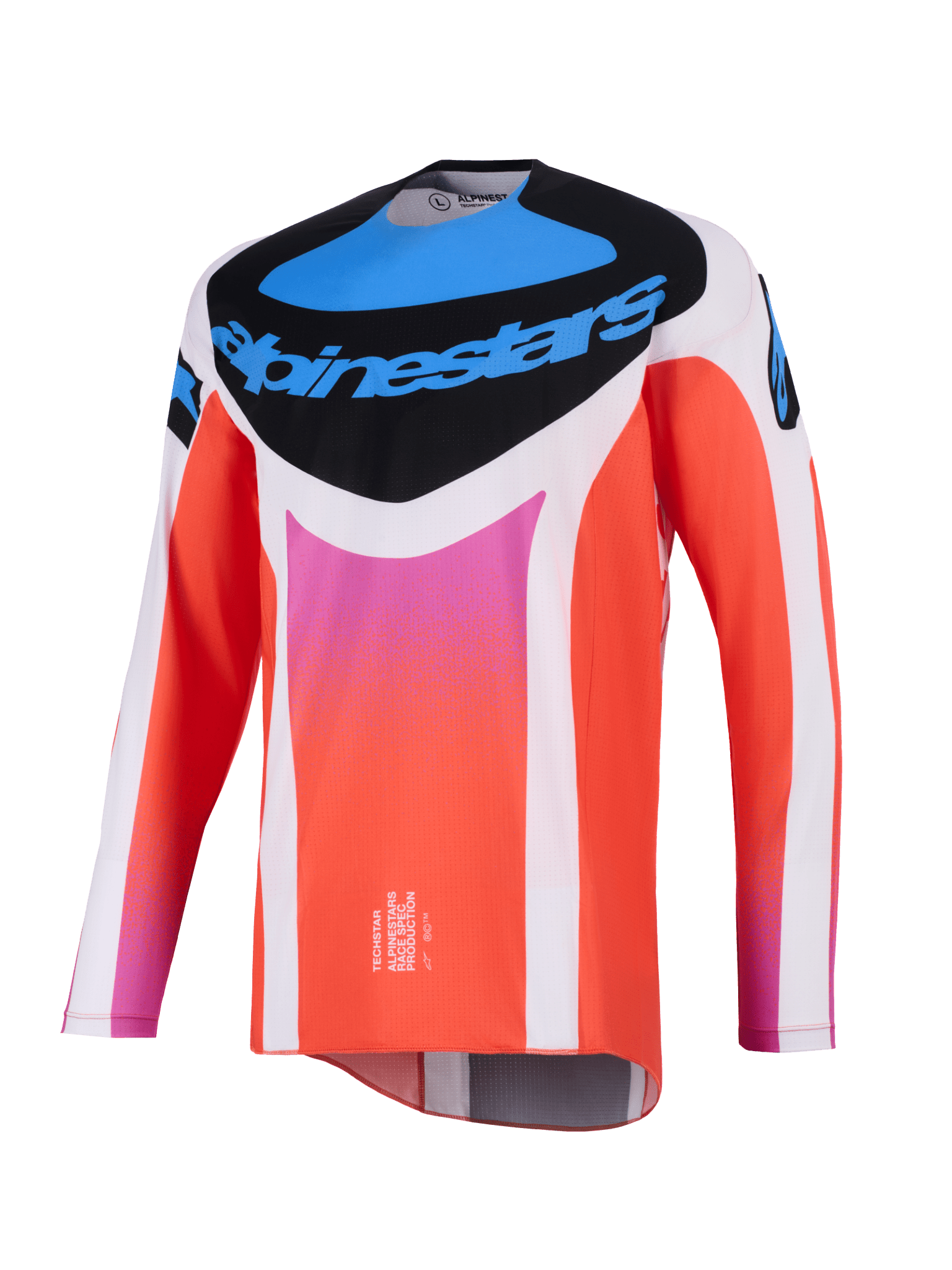 Alpinestars Techstar Jersey 2026 Light Gray Orange Fluo Black - MxProStoreParts
