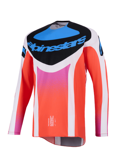 Alpinestars Techstar Jersey 2026 Light Gray Orange Fluo Black - MxProStoreParts