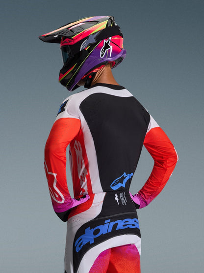 Alpinestars Techstar Jersey 2026 Light Gray Orange Fluo Black - MxProStoreParts