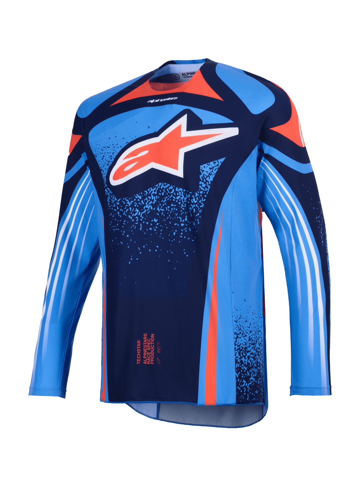 Alpinestars Techstar Nomur Trikot, Dunkelnavy Orange UCLA Blau - MxProStoreParts