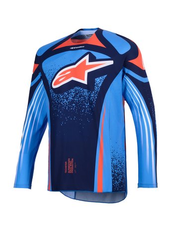 Alpinestars Jersey Techstar Nomur Navy/Orange/UCLA Blue