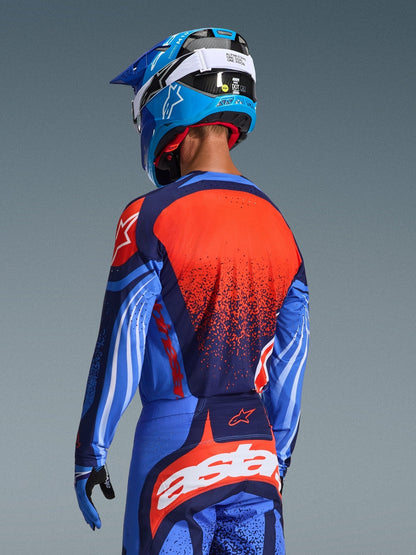 Alpinestars Techstar Nomur Jersey, Dark Navy Orange UCLA Blue - MxProStoreParts