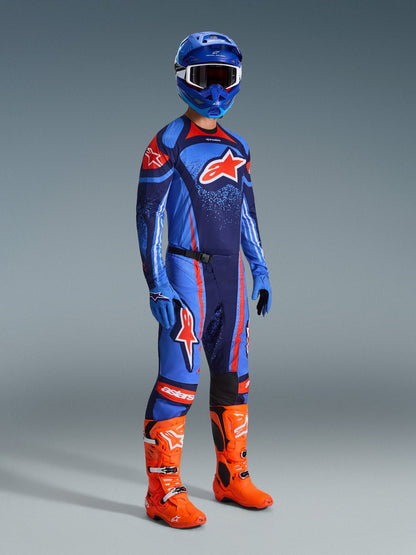 Alpinestars Techstar Nomur Trikot, Dunkelmarineblau, Orange und UCLA Blau – MxProStoreParts