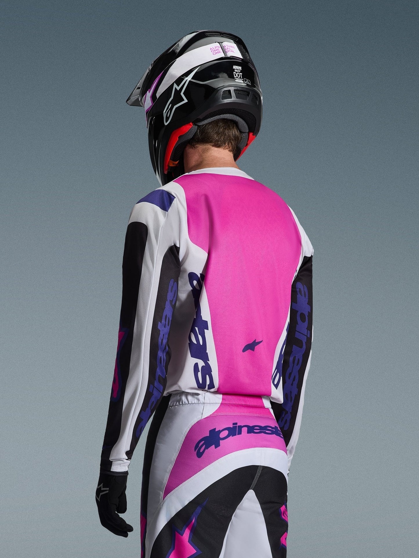 Alpinestars Fluid Grid Trikot 2026 Schwarz Lichtgrau Lila - MxProStoreParts