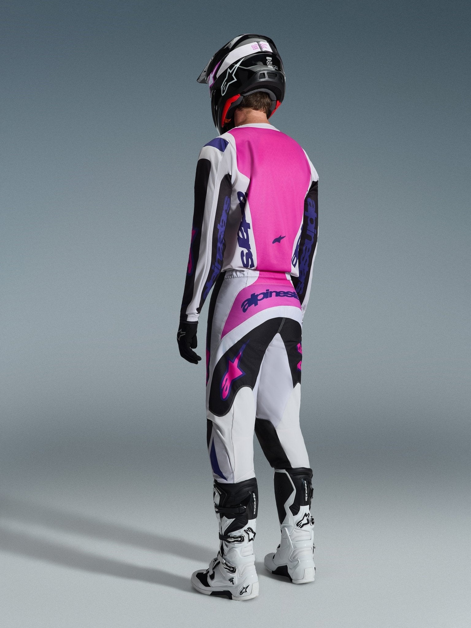 Alpinestars Fluid Grid Jersey 2026 Schwarz Hellgrau Lila - MxProStoreParts