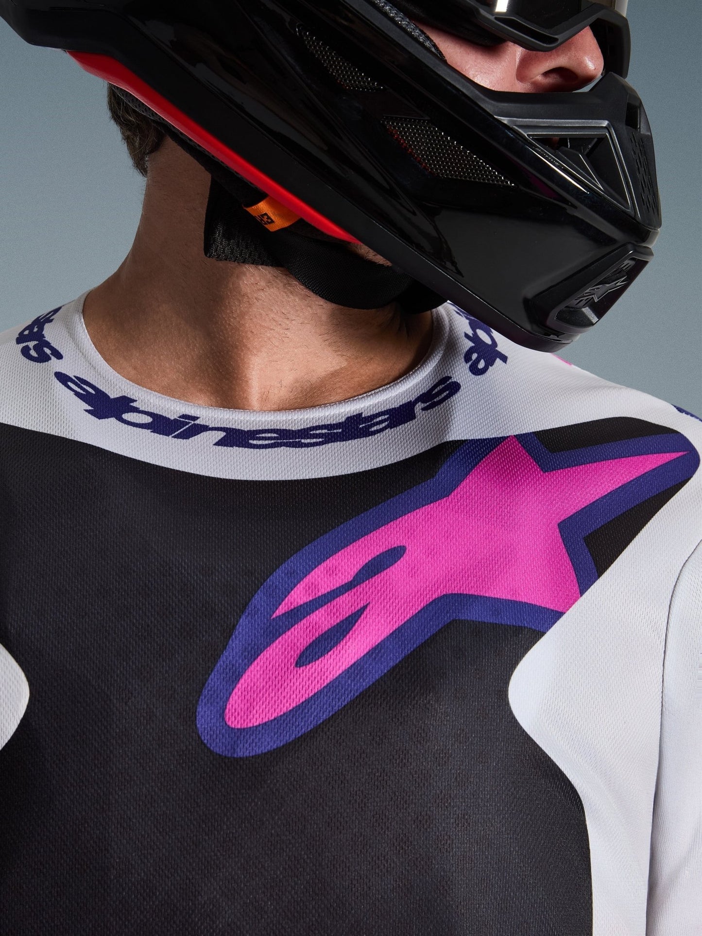 Alpinestars Fluid Grid Jersey 2026 Schwarz Hellgrau Lila - MxProStoreParts