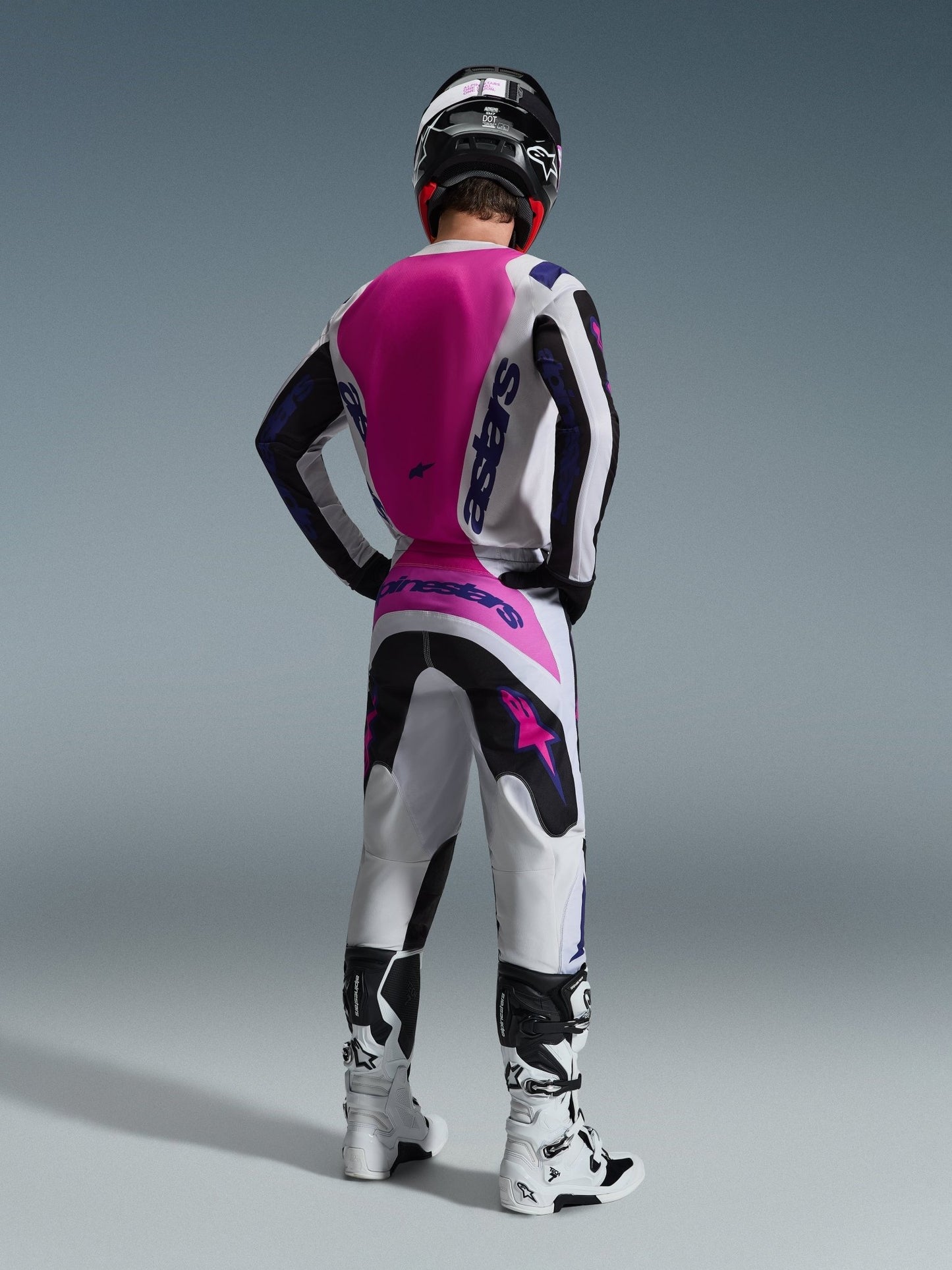 Alpinestars Fluid Grid Trikot 2026 Schwarz Hellgrau Lila - MxProStoreParts