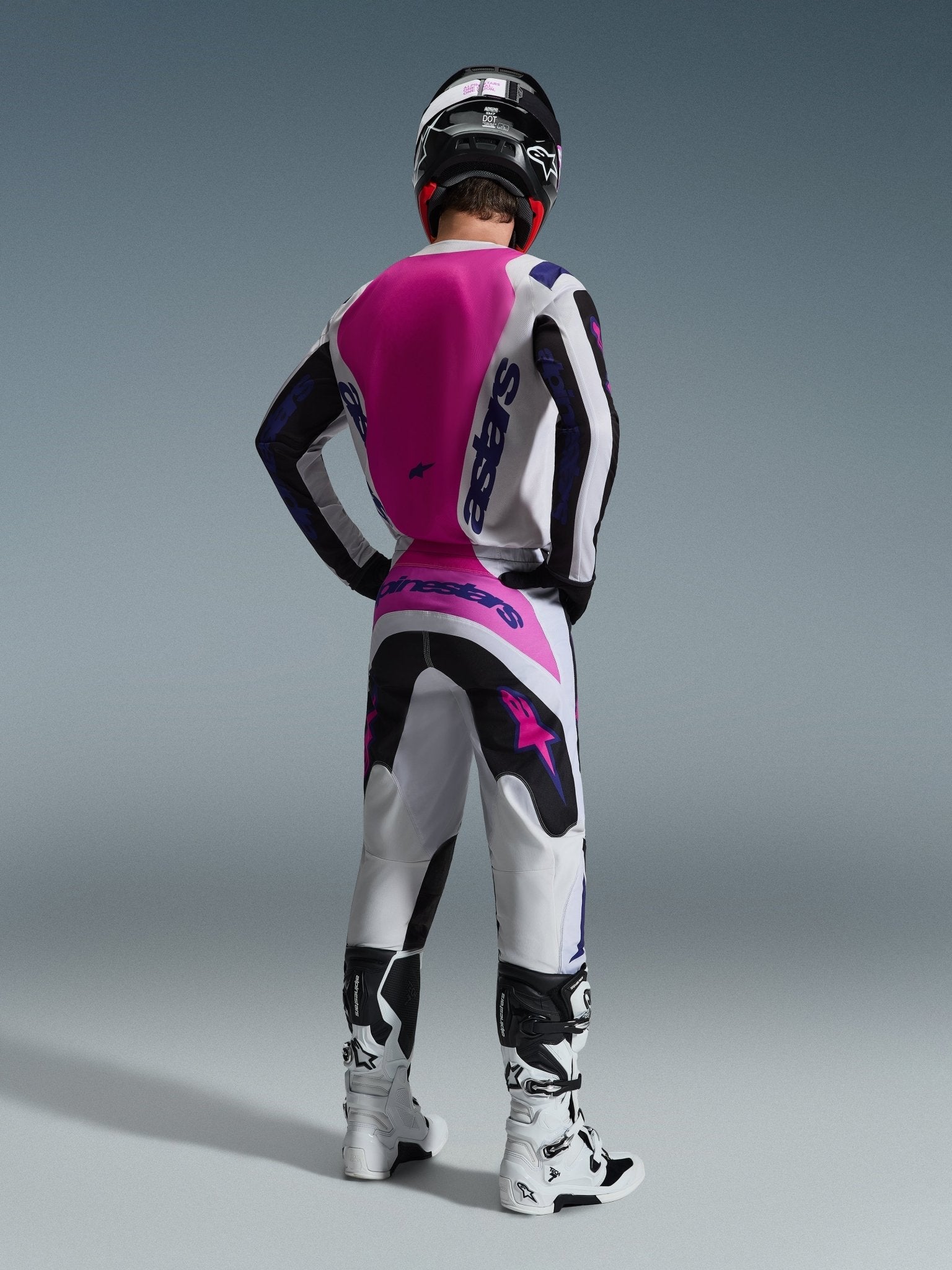 Alpinestars Fluid Grid Trikot 2026 Schwarz Hellgrau Lila - MxProStoreParts
