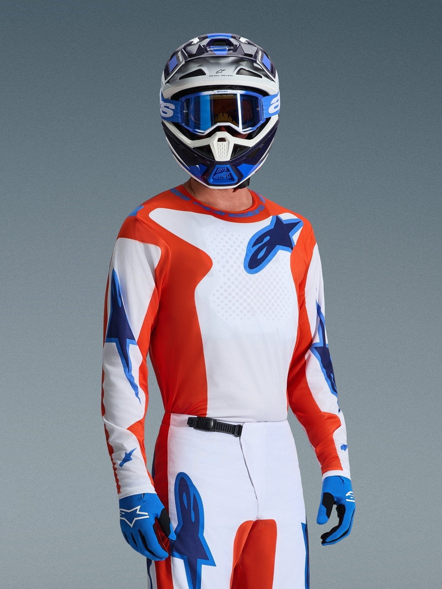 Alpinestars Fluid Grid Jersey 2026 Orange UCLA Blau - MxProStoreParts