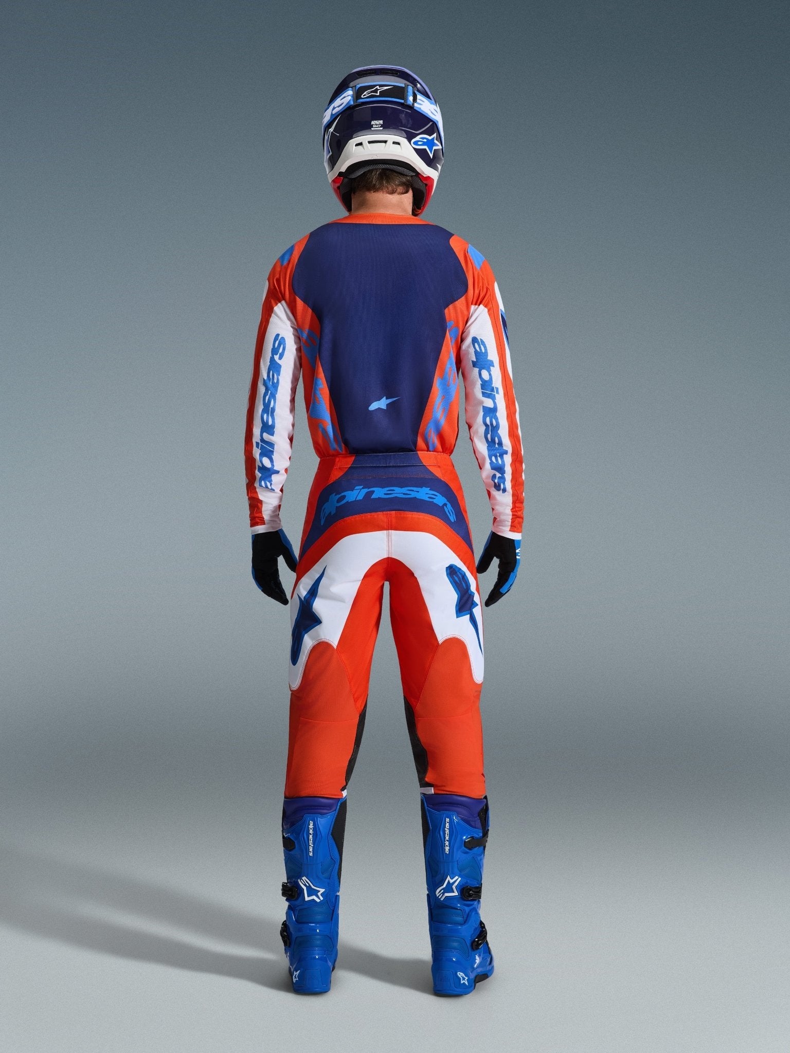 Alpinestars Fluid Grid Jersey 2026 Orange Ucla Blau - MxProStoreParts