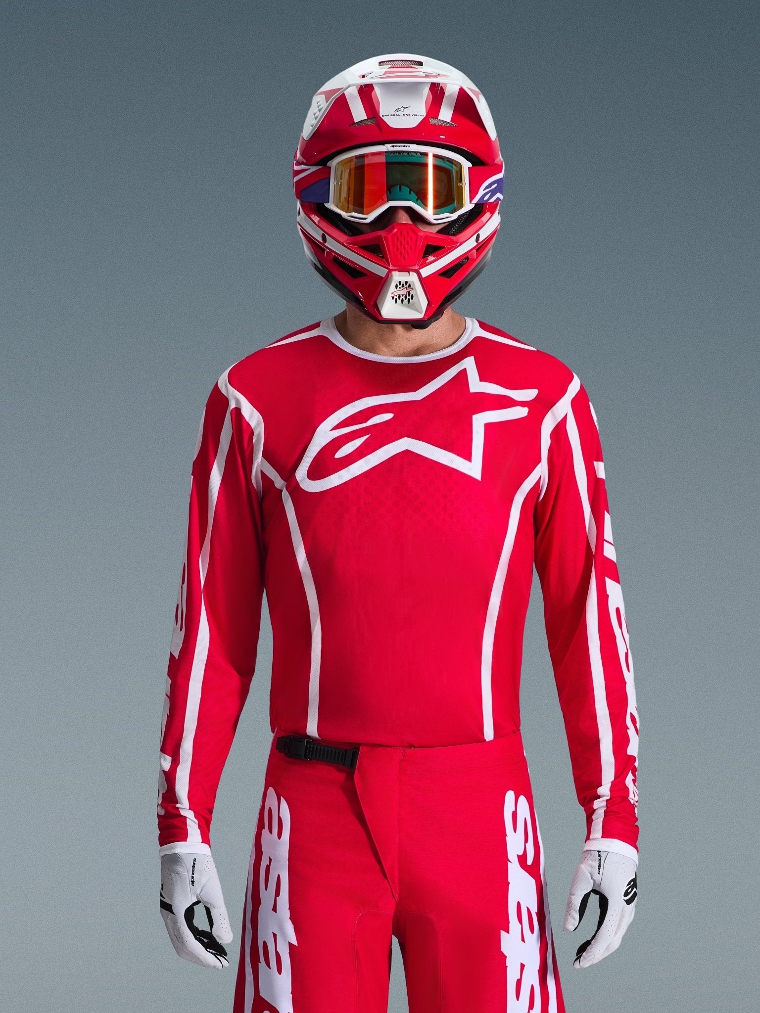 Alpinestars Fluid Apex Trikot 2026 Rot Weiß - MxProStoreParts