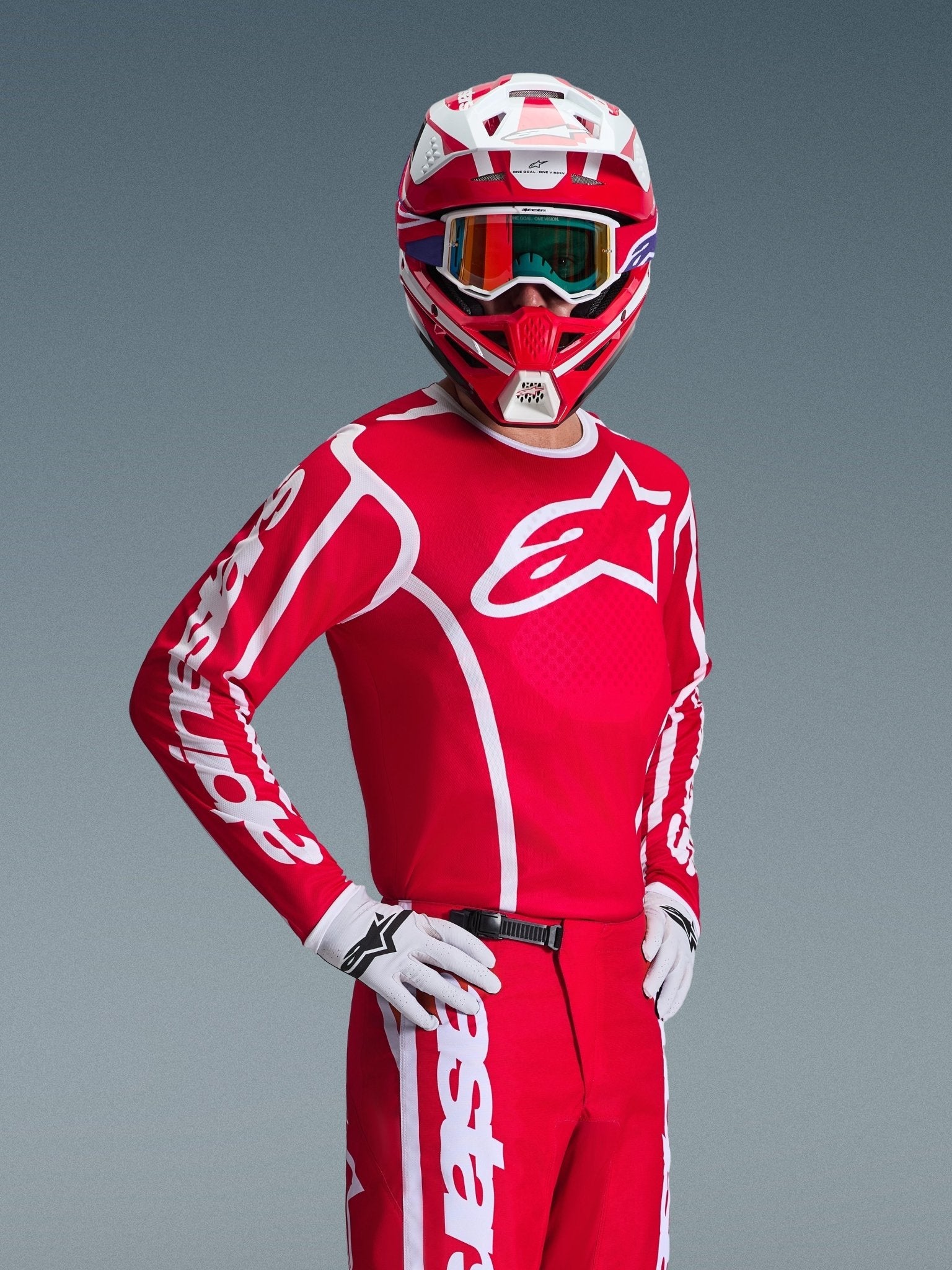 Alpinestars Fluid Apex Trikot 2026 rot weiß - MxProStoreParts