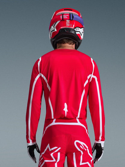 Alpinestars Fluid Apex Jersey 2026 Rot Weiß - MxProStoreParts