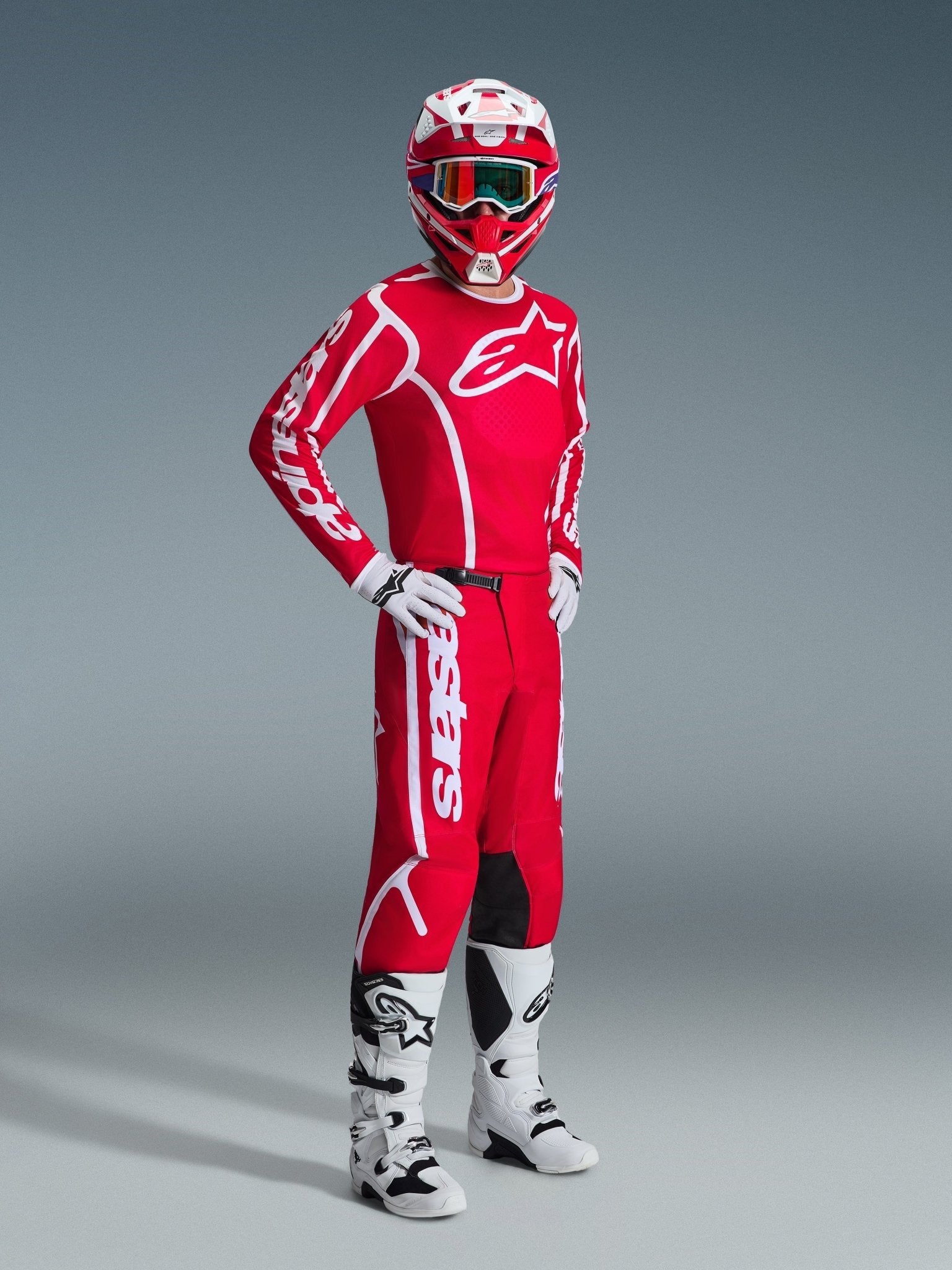 Alpinestars Fluid Apex Trikot 2026 Rot Weiß - MxProStoreParts
