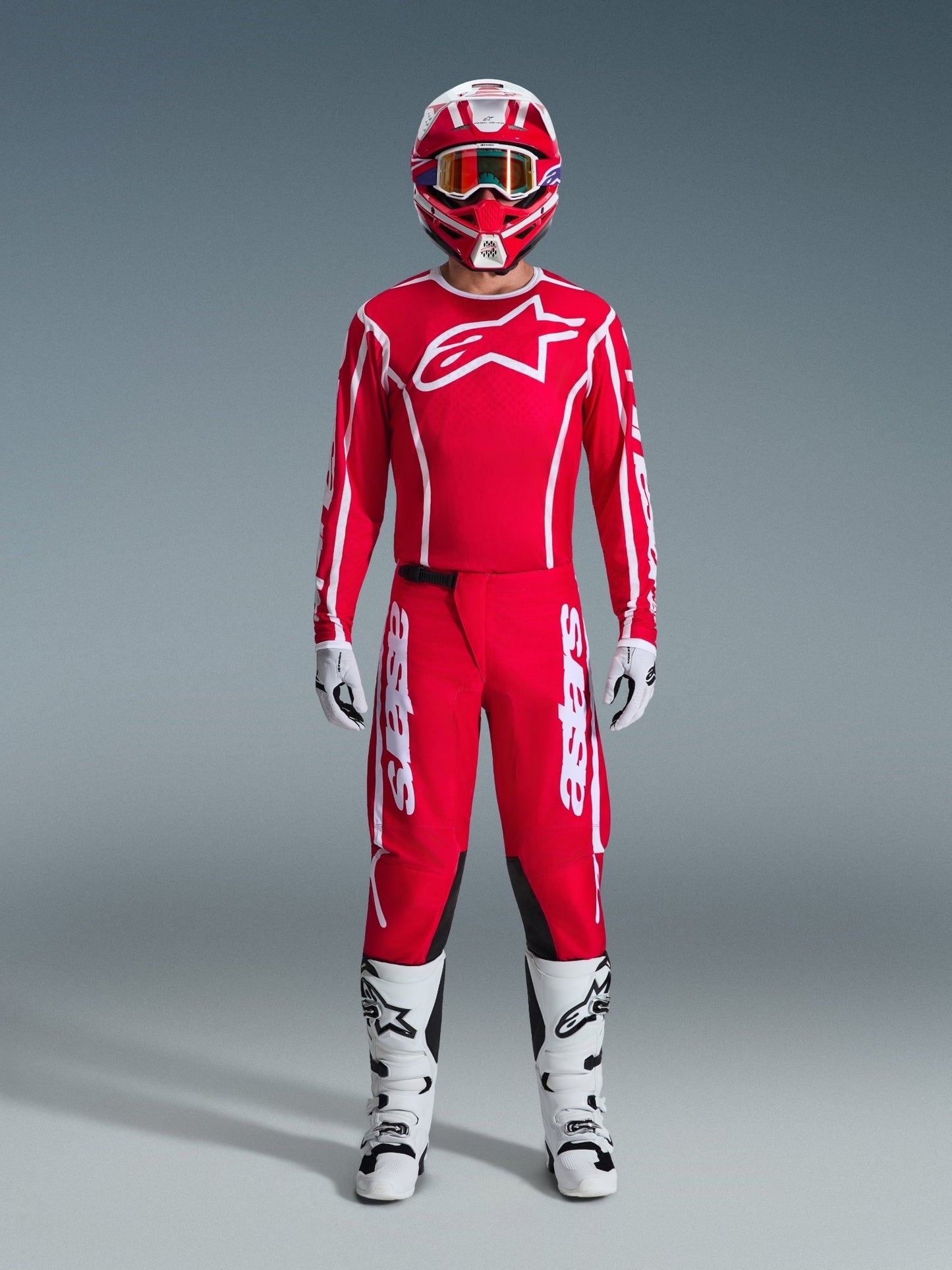 Alpinestars Fluid Apex Jersey 2026 Rot Weiß - MxProStoreParts