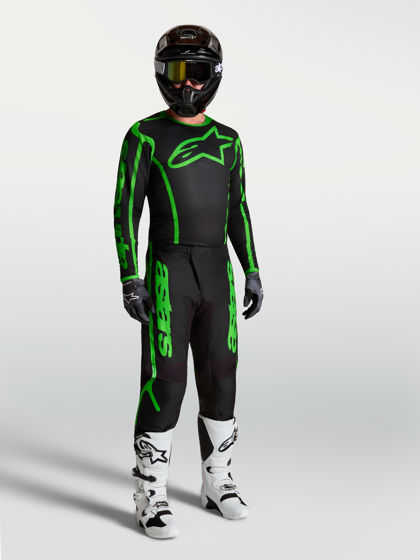 Alpinestars Fluid Apex V2 Jersey 2027 Zwart Groen Fluo
