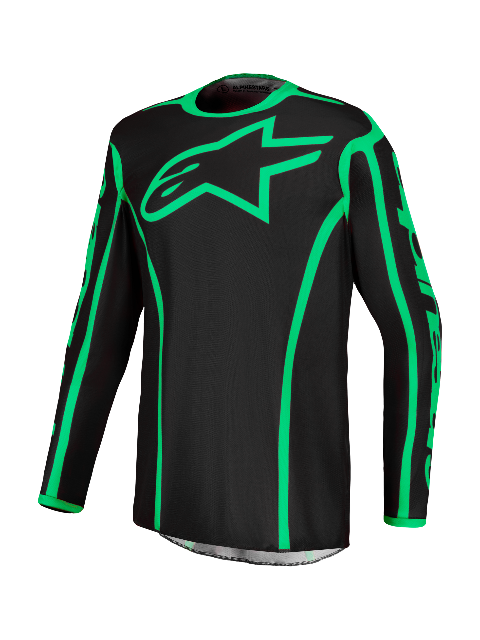 Alpinestars Fluid Apex V2 Jersey 2027 Zwart Groen Fluo
