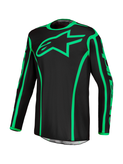 Alpinestars Fluid Apex V2 Jersey 2027 Zwart Groen Fluo