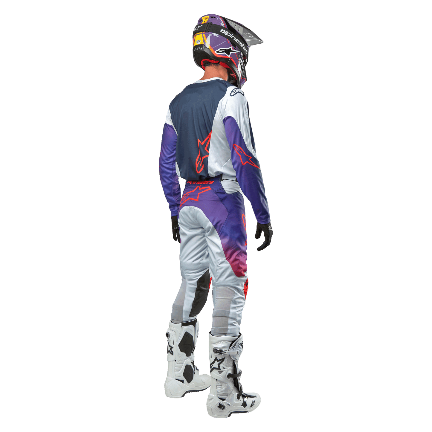 Alpinestars 2024 Racer Hoen Jersey Lichtgrau Warmorange Schwarz - MxProStoreParts