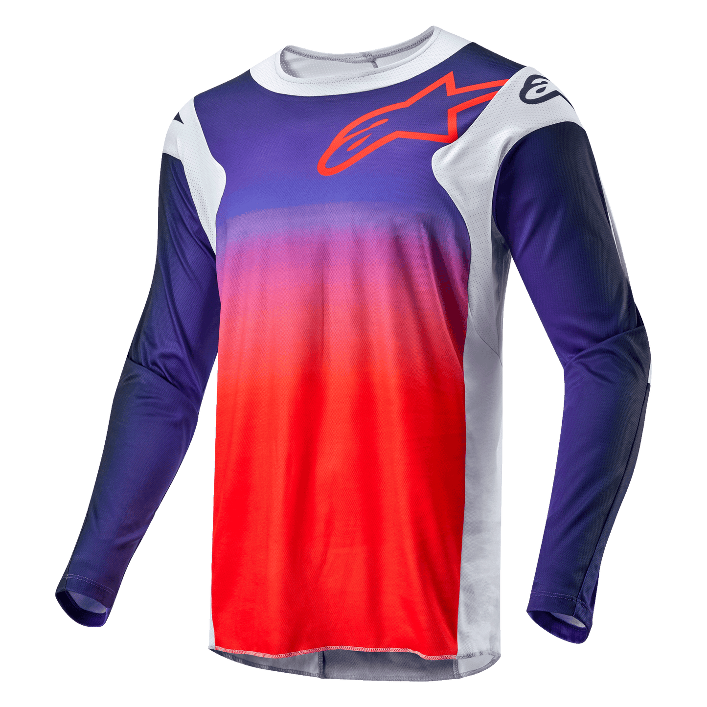 Alpinestars 2024 Racer Hoen Trikot Hellgrau Warmes Orange Schwarz - MxProStoreParts