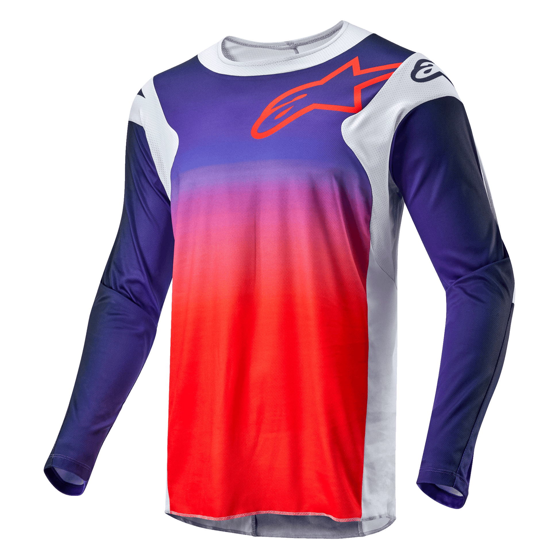 Alpinestars 2024 Racer Hoen Trikot Hellgrau Warmes Orange Schwarz - MxProStoreParts